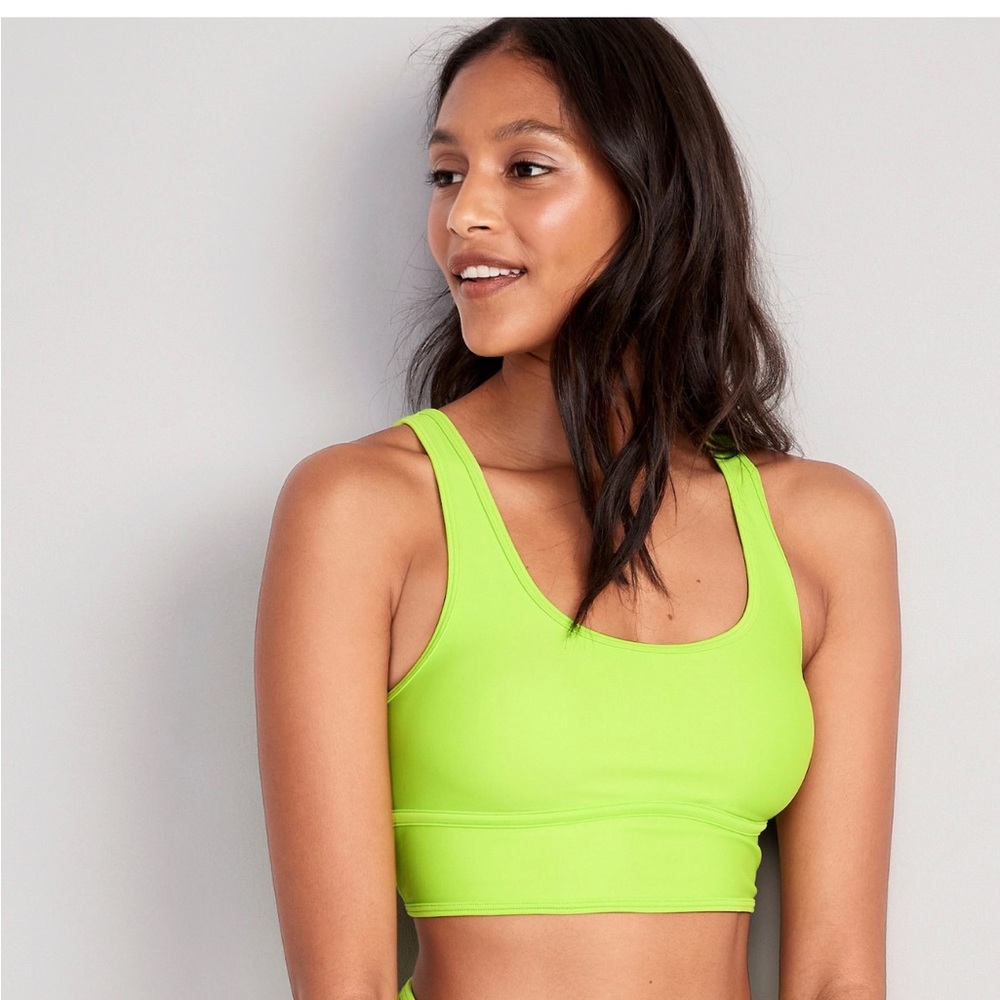 Old Navy Lime Bikini Size M- Scoop Neck Top & High Waisted Bottoms NWT